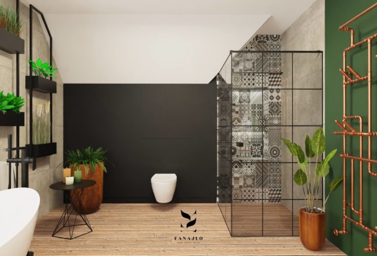 łazienka duża projekt