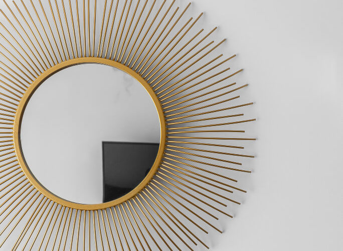 glamour, złoto, projekt wnętrza