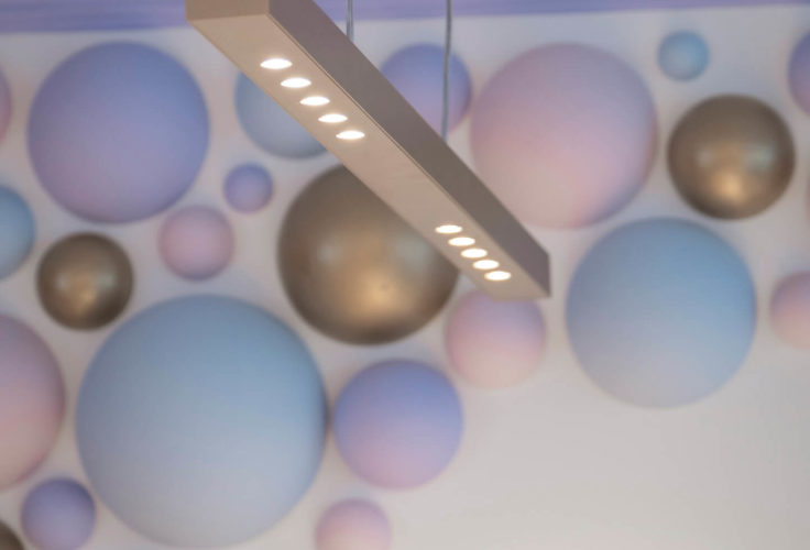 lampa aqform, kule dekoracyjne, pastelowe