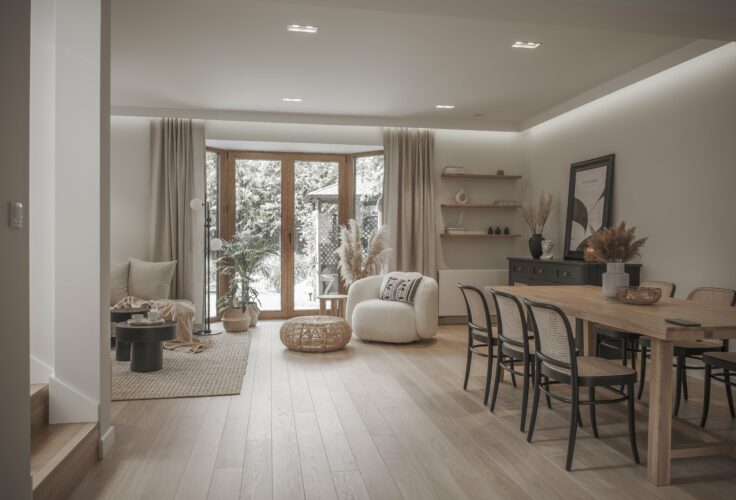 Dom bliźniak w stylu Japandi  